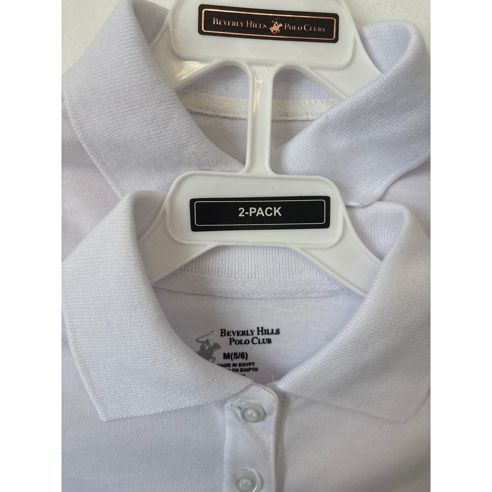 Beverly Hills Polo Club Girls' School Uniform Polo – Size M (5/6) – 2-Pack – NWT - Picture 2 of 4